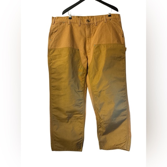 Carhartt Condura Frontwork Dungaree Pants Brown  Mens Size 44x30 - Picture 1 of 9